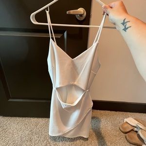 White cut out mini dress